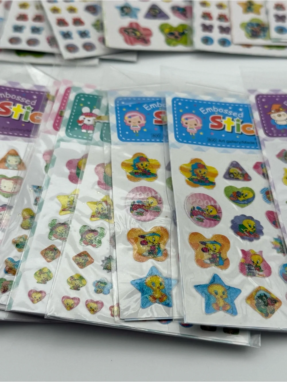 Assorted Embossed Sticker Sheets - Multicolor